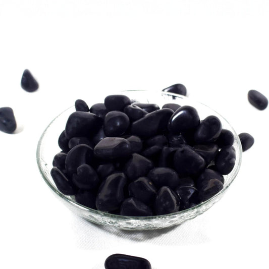 Black Quartz Pebbles for Landscaping