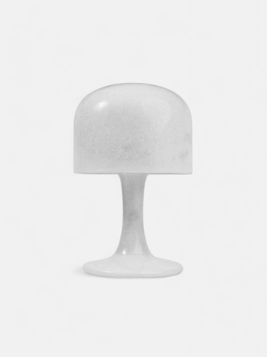 Luminous Elegance White Marble Lamp