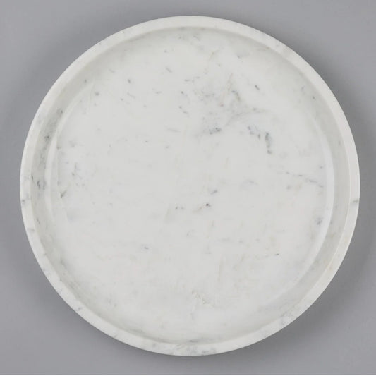 Elegant White Marble Serving Tray