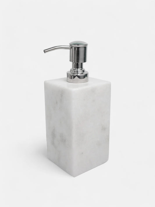 White Marble Soap Lotion Dispenser for Bathroom