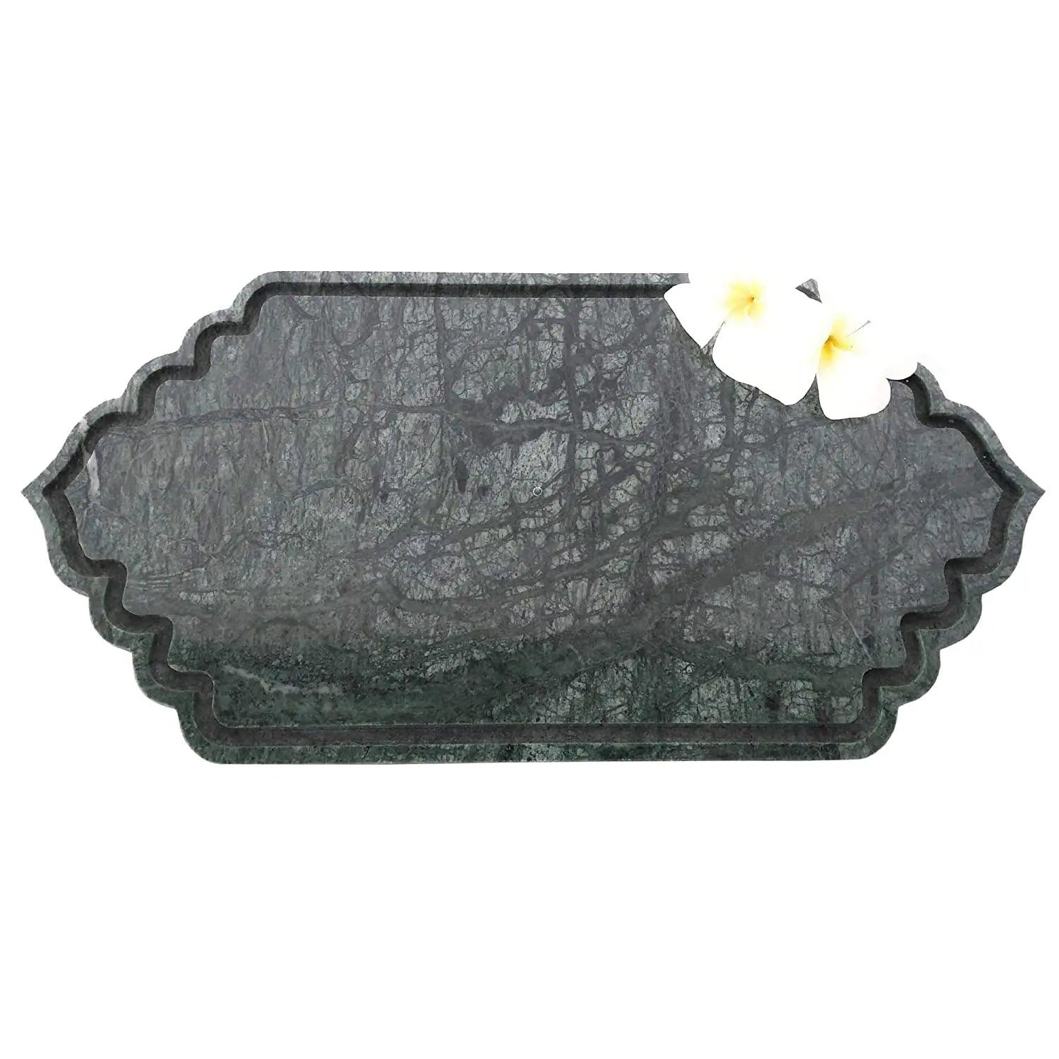 Elegance Green Marble Long Maroc Platter Artifact Stonex