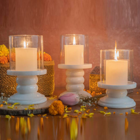 Luxe Marble and Glass Candleholder