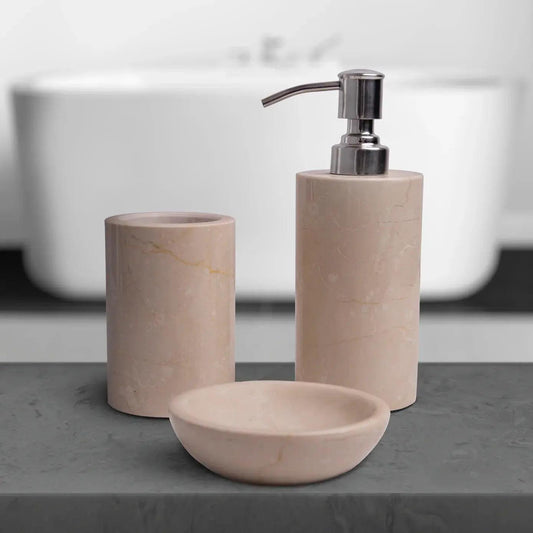 Bottochino Marble Bathroom Set, 3 Pieces Artifact Stonex