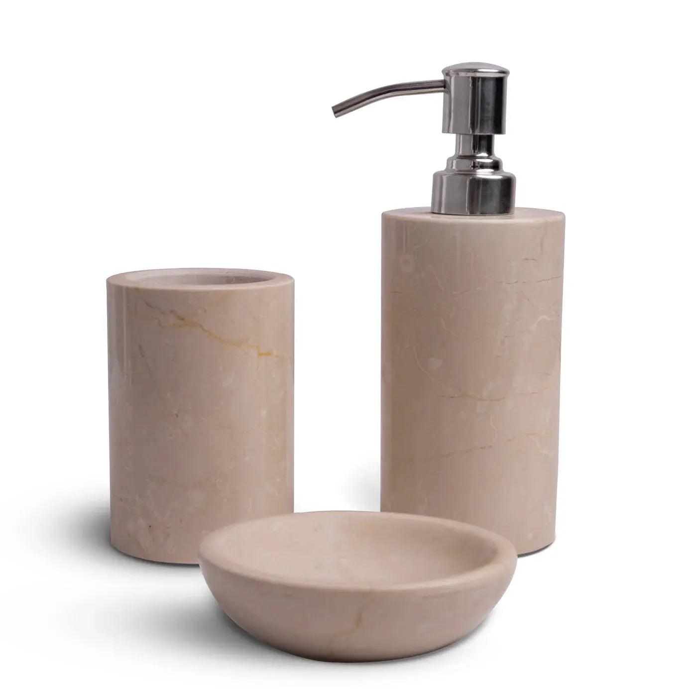 Bottochino Marble Bathroom Set, 3 Pieces Artifact Stonex