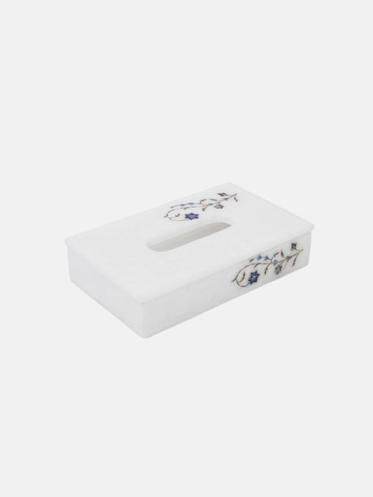 Azure Bloom Marble Bathroom Set