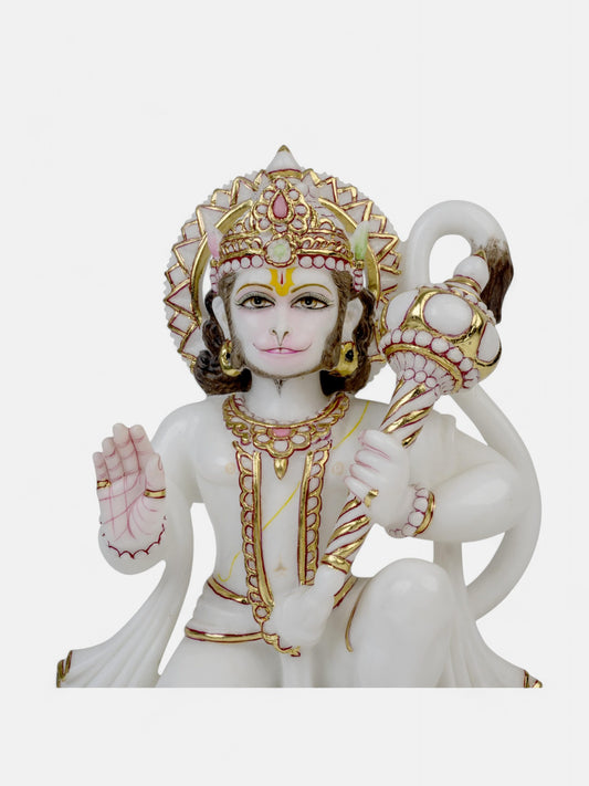 Elegant Hanuman Ji Statue in Marble