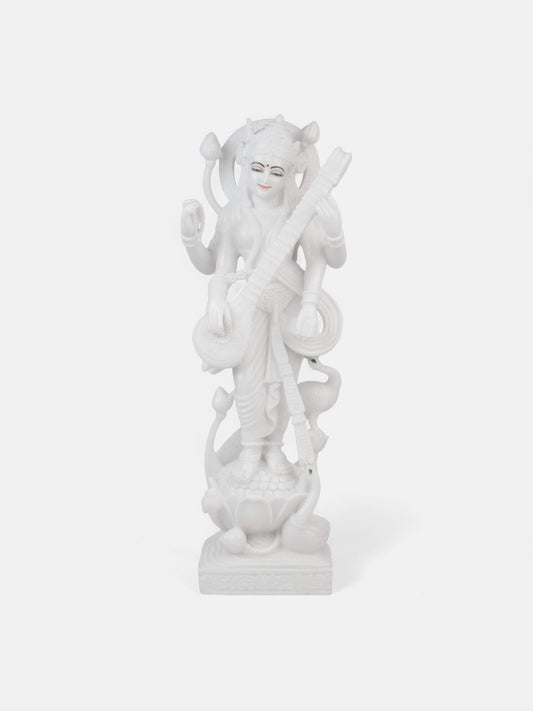 Marble Statue of Goddess Saraswati