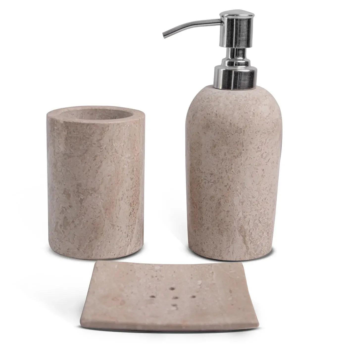 Dyna Marble Bathroom Set, 3 Pieces Artifact Stonex