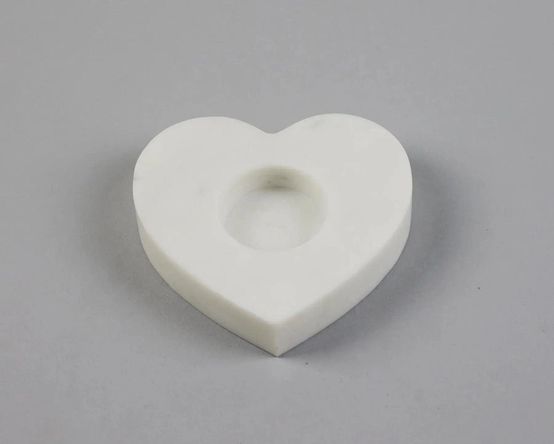 Heart Tea Light Holder - Romantic Marble Candle Holder Artifact Stonex