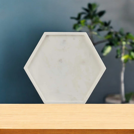 Geometri Hexagon Shape Marble Tray