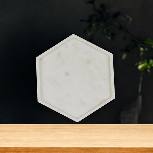 Geometri Hexagon Shape Marble Tray