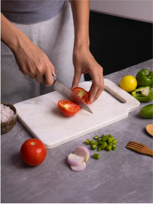 12-Inch White Marble Chopping Board