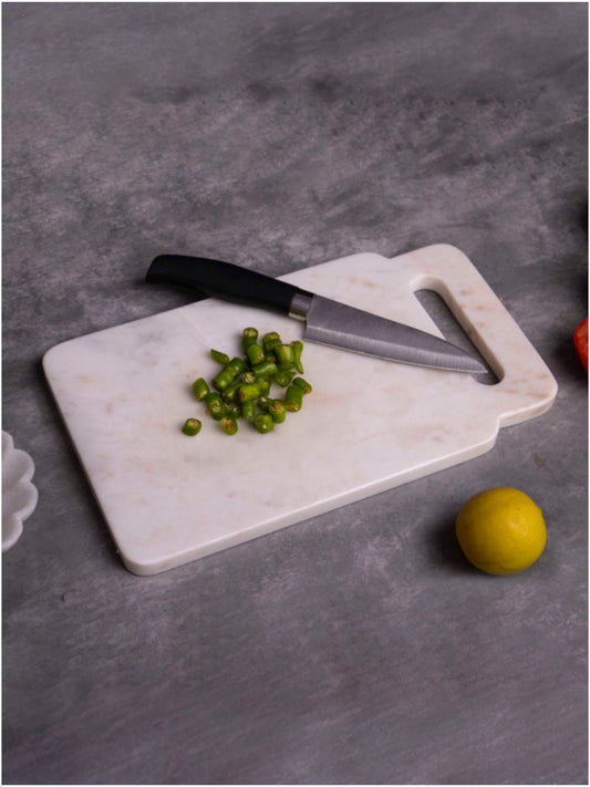 12-Inch White Marble Chopping Board