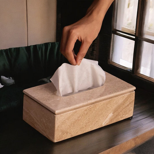 Dyna Marble Tissue Box Holder