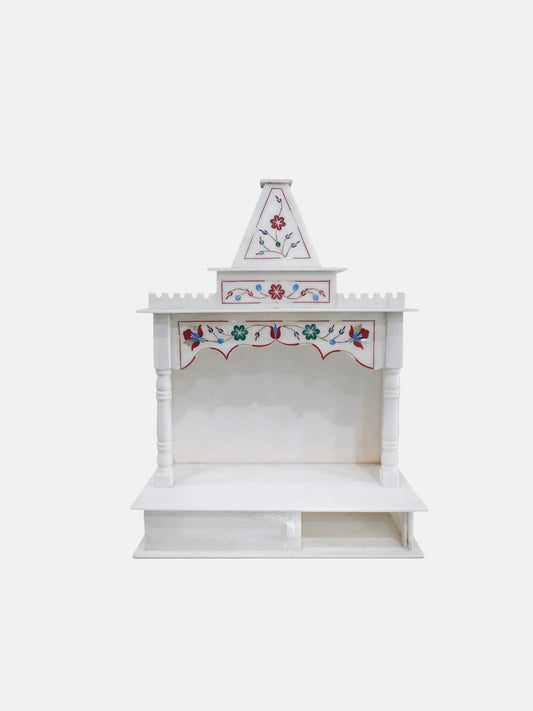 Red Inlay Marble Temple for Home