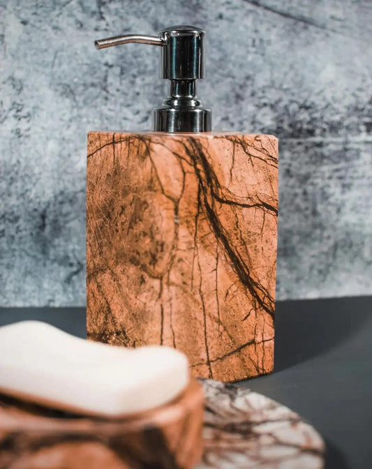 Rainforest Brown Marble Soap Dispenser Artifat Stonex