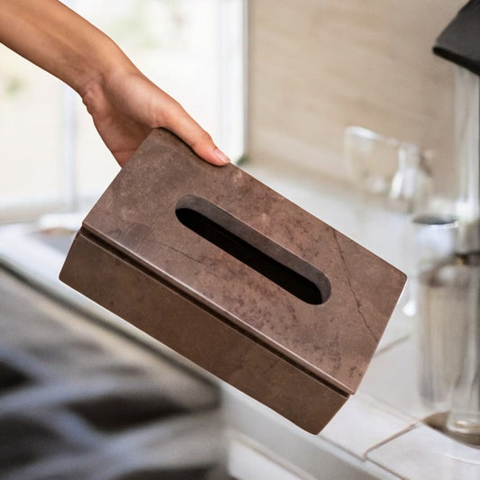 Bronze Marble Tissue Box Holder