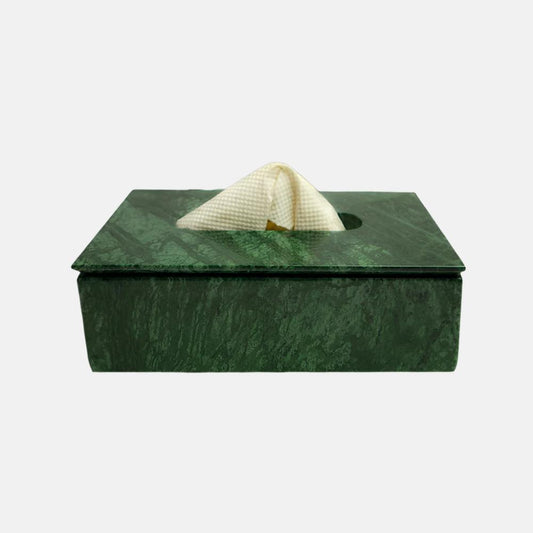 Green Marble Tissue Box Holder