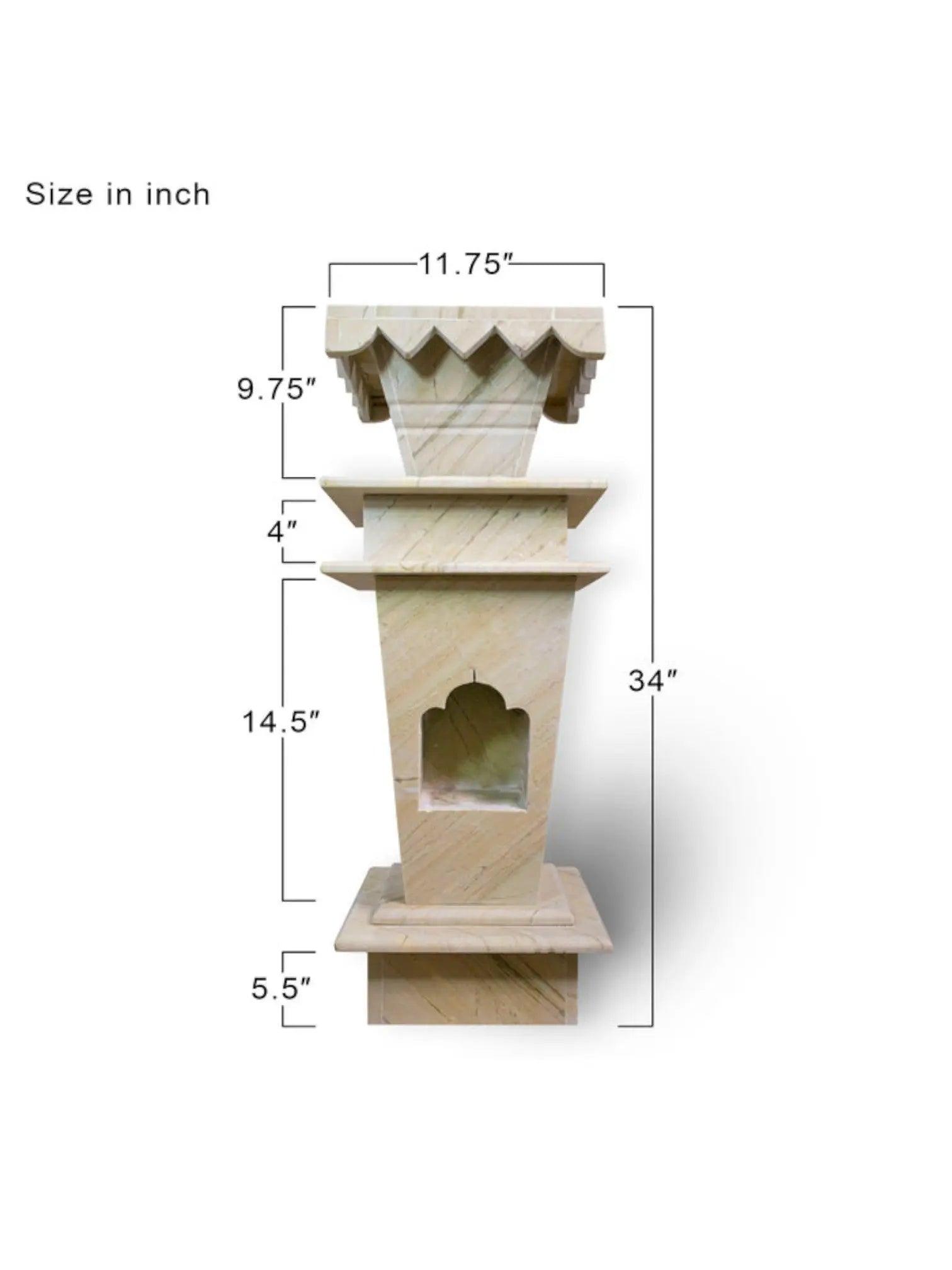 Tulsi Pot in Green Katni Marble, 7-Inch Artifat Stonex