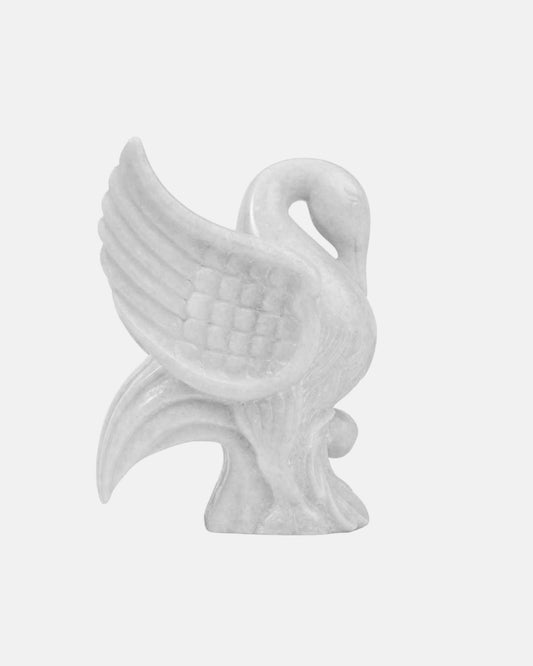 Celestial Marble Swan of Elegance