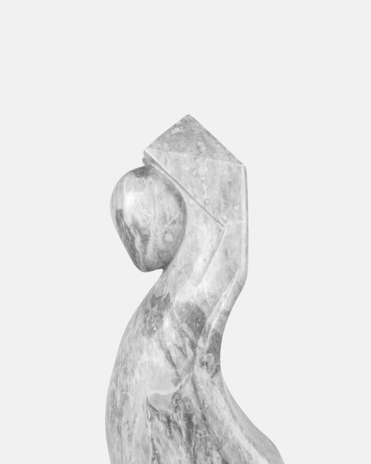 Curved Marble Swirl Sculpture