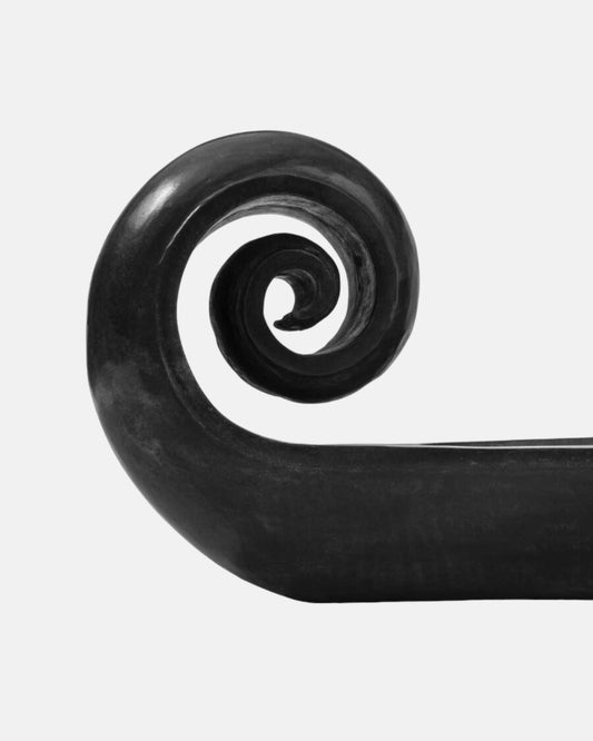 Serpentine Scroll Black Marble