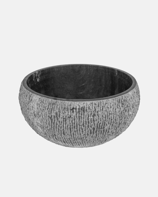 Elegant Black Marble Garden Bowl Planter