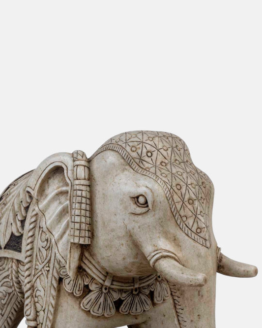 Elegant Pair of Carved Elephants