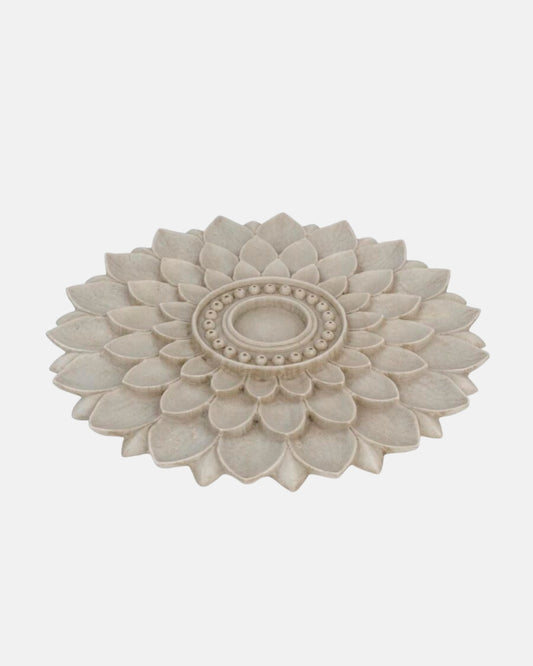 Multipurpose Marble Flower Plate Sculpture