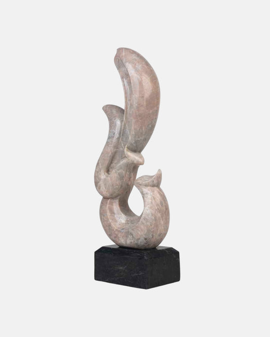 Elegant Marble Squirrels Sculpture