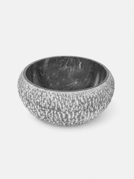 Pebble Grey Marble Garden Bowl