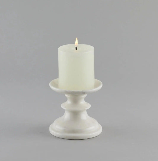 Orient White Marble Candle Holder – Vintage Charm and Timeless Elegance Artifact Stonex