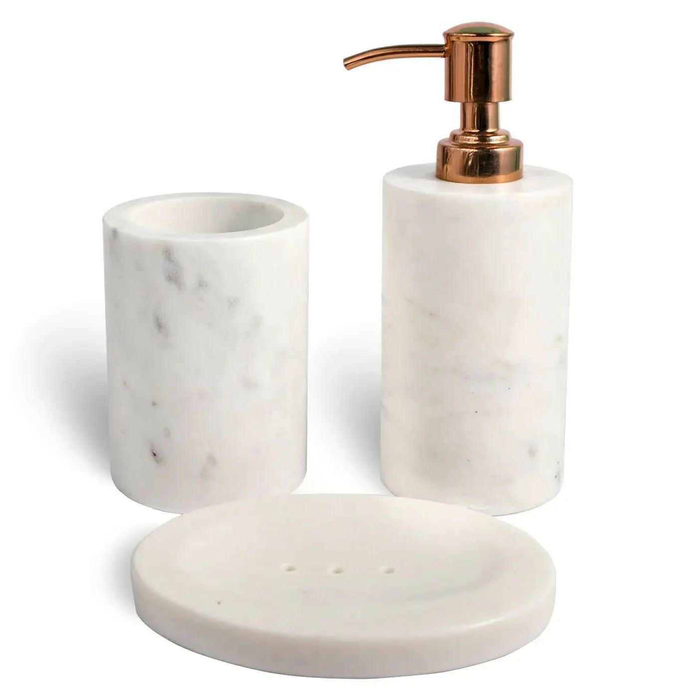 Wonder White Marble Bathroom Set of 3.