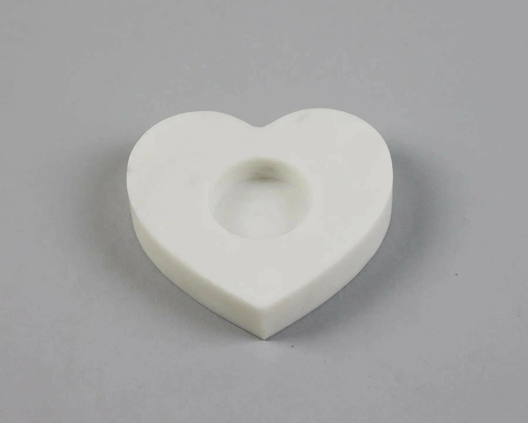 Heart Tea Light Holder - Romantic Marble Candle Holder.