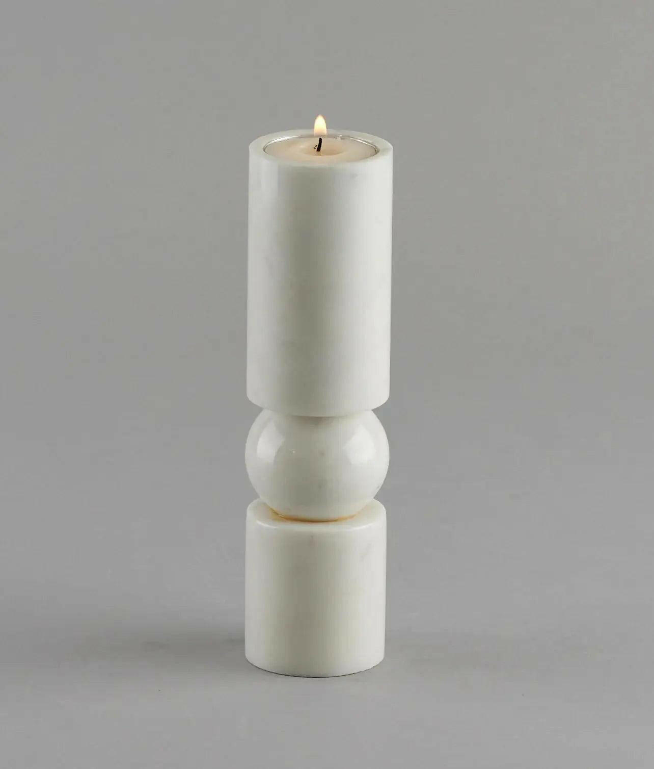 Odessa Marble Candle Holder Elegant Design.