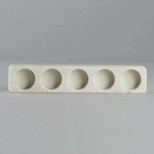 White Marble Tea Light Candle Holder.