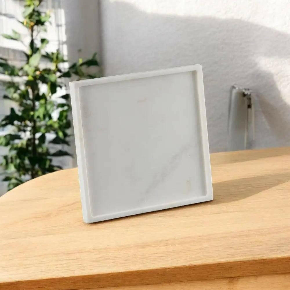 Elegant Majestic Square Marble Tray.