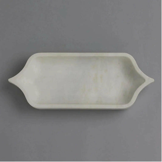 Maroc White Marble Bowl - Luxury Serving Bowl.