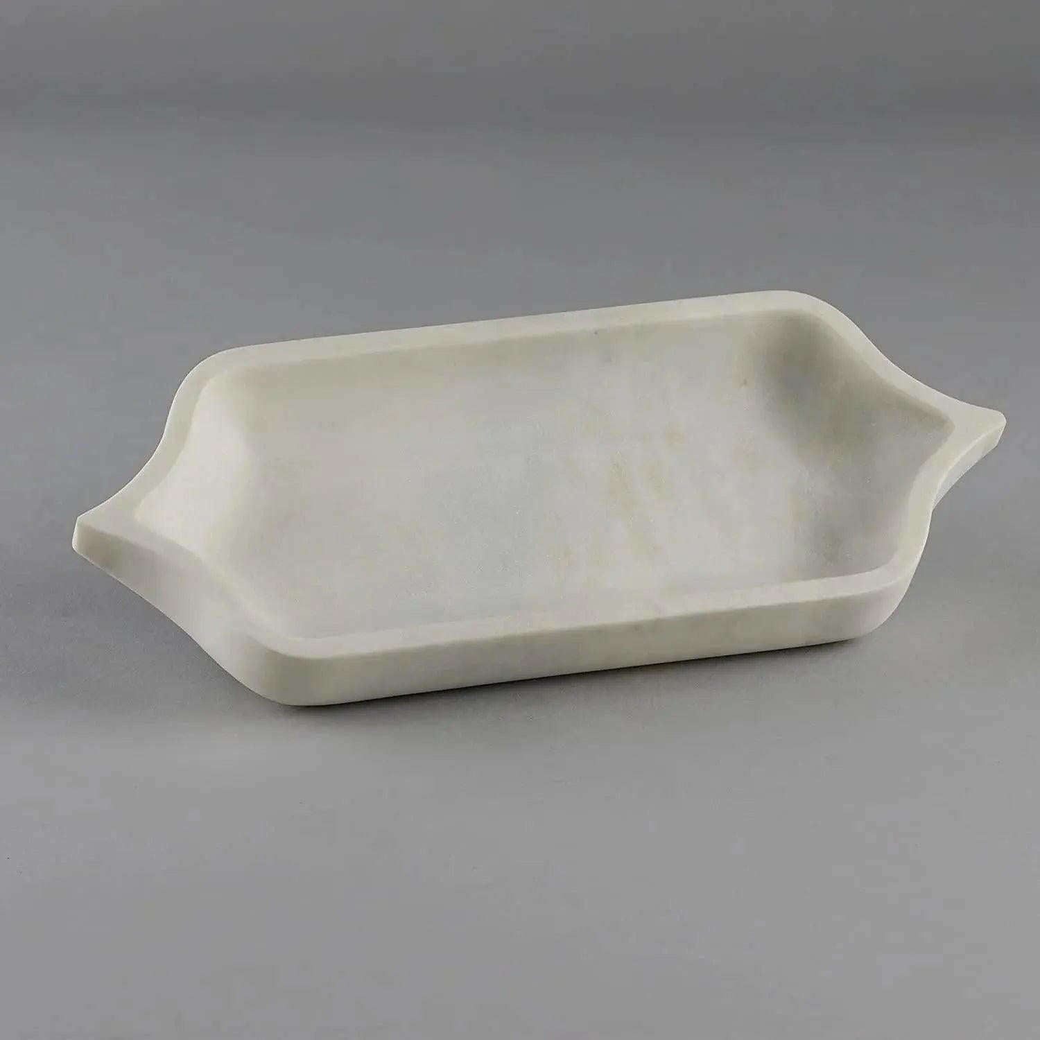 Maroc White Marble Bowl - Luxury Serving Bowl.