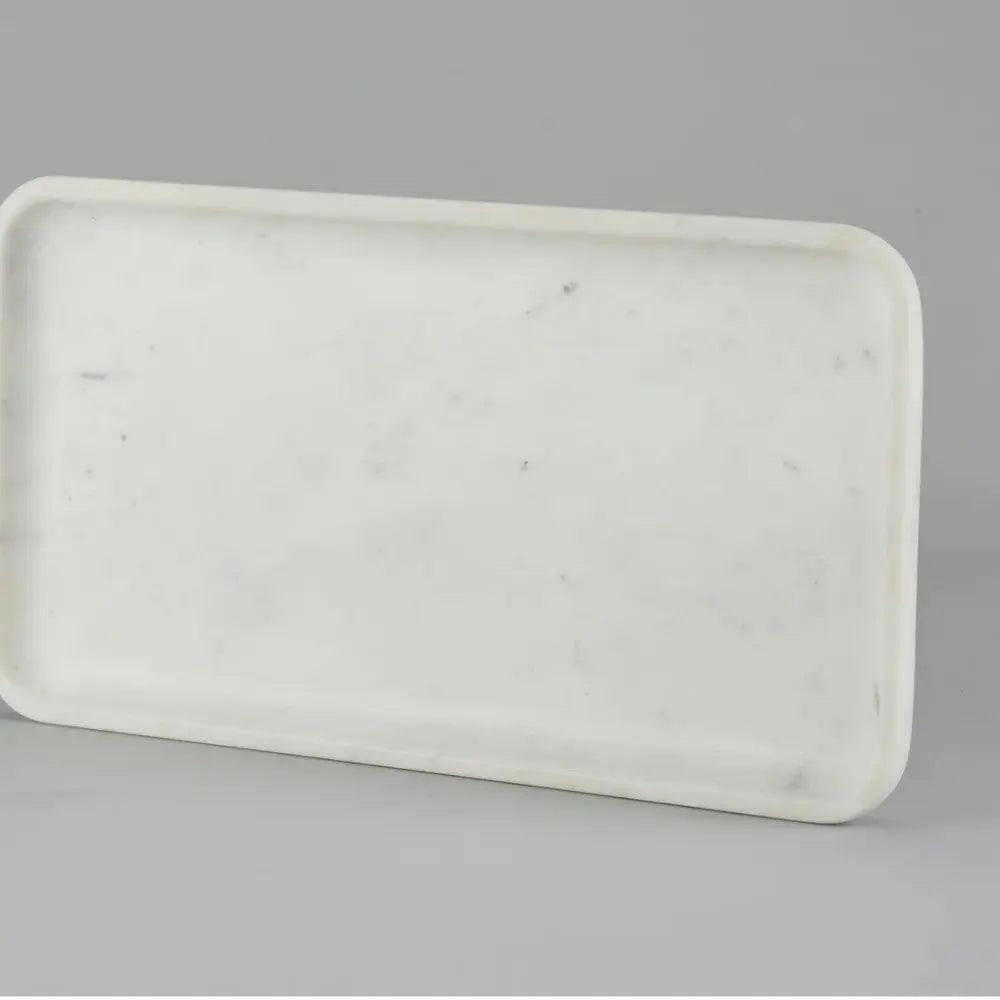 Timeless Elegance White Marble Tray.