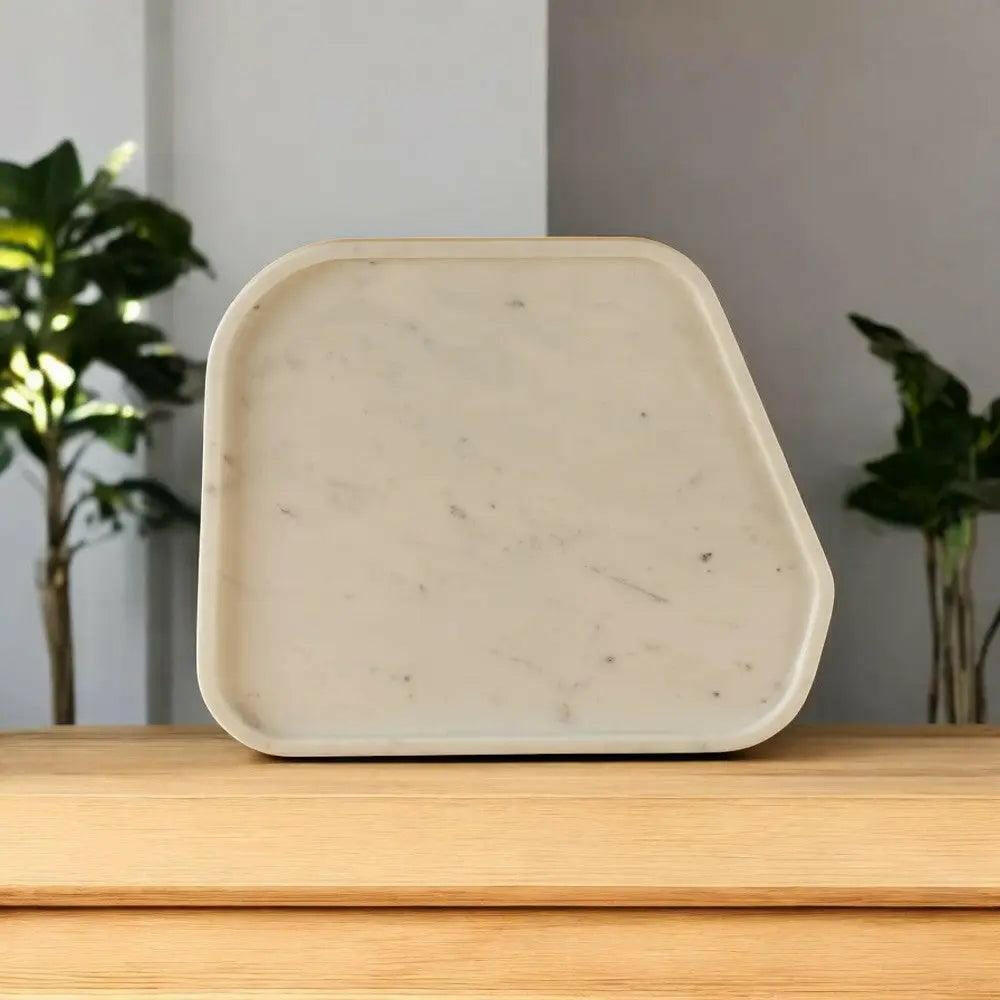 Trendy Marble Platter, Modern Design.