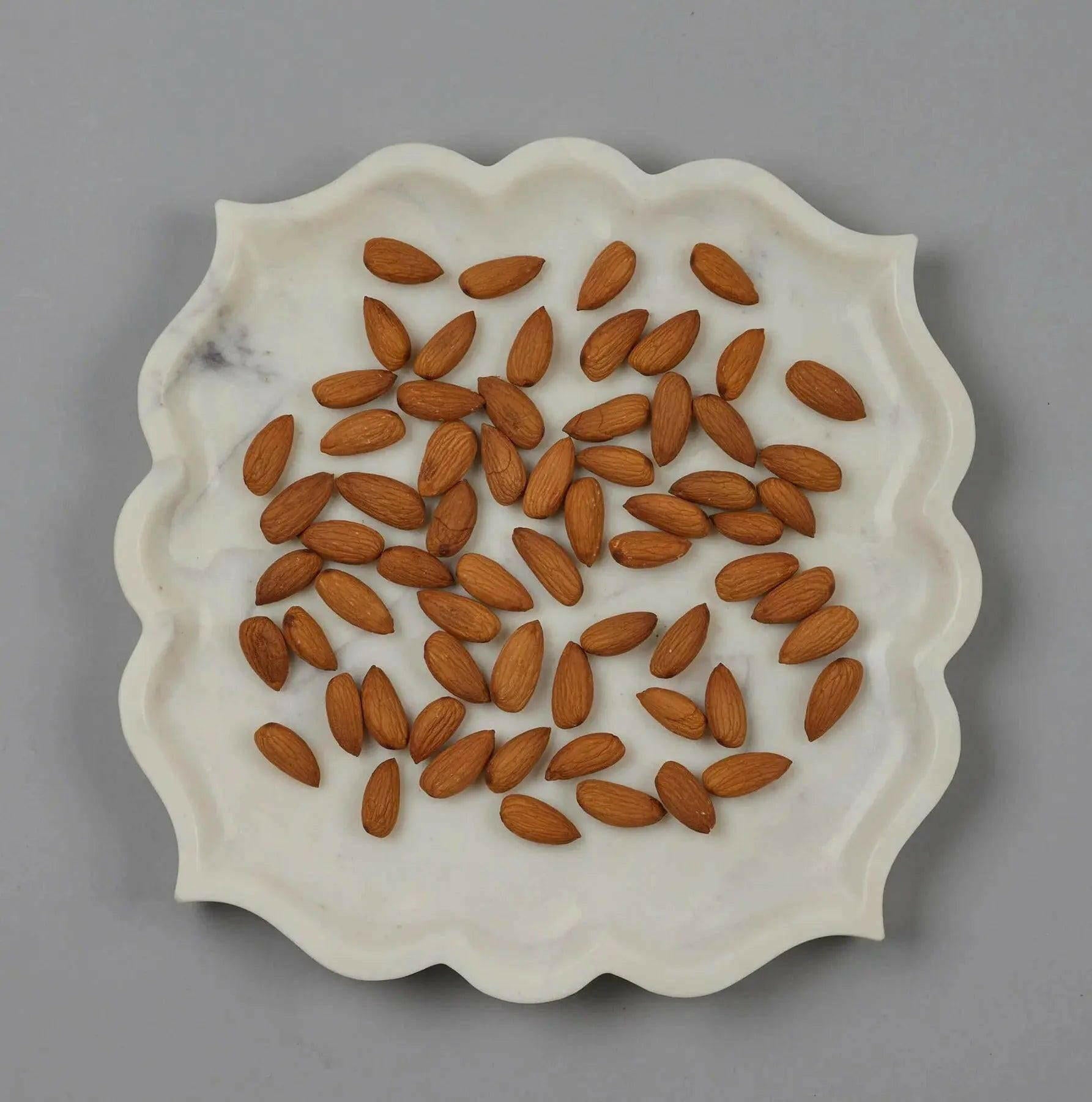 White Marble Dining Platter Maroc.