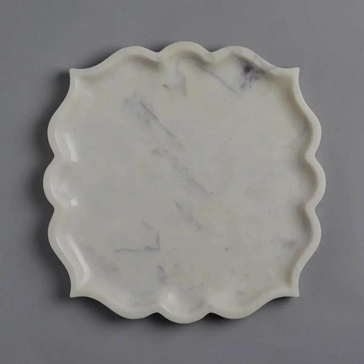 White Marble Dining Platter Maroc.