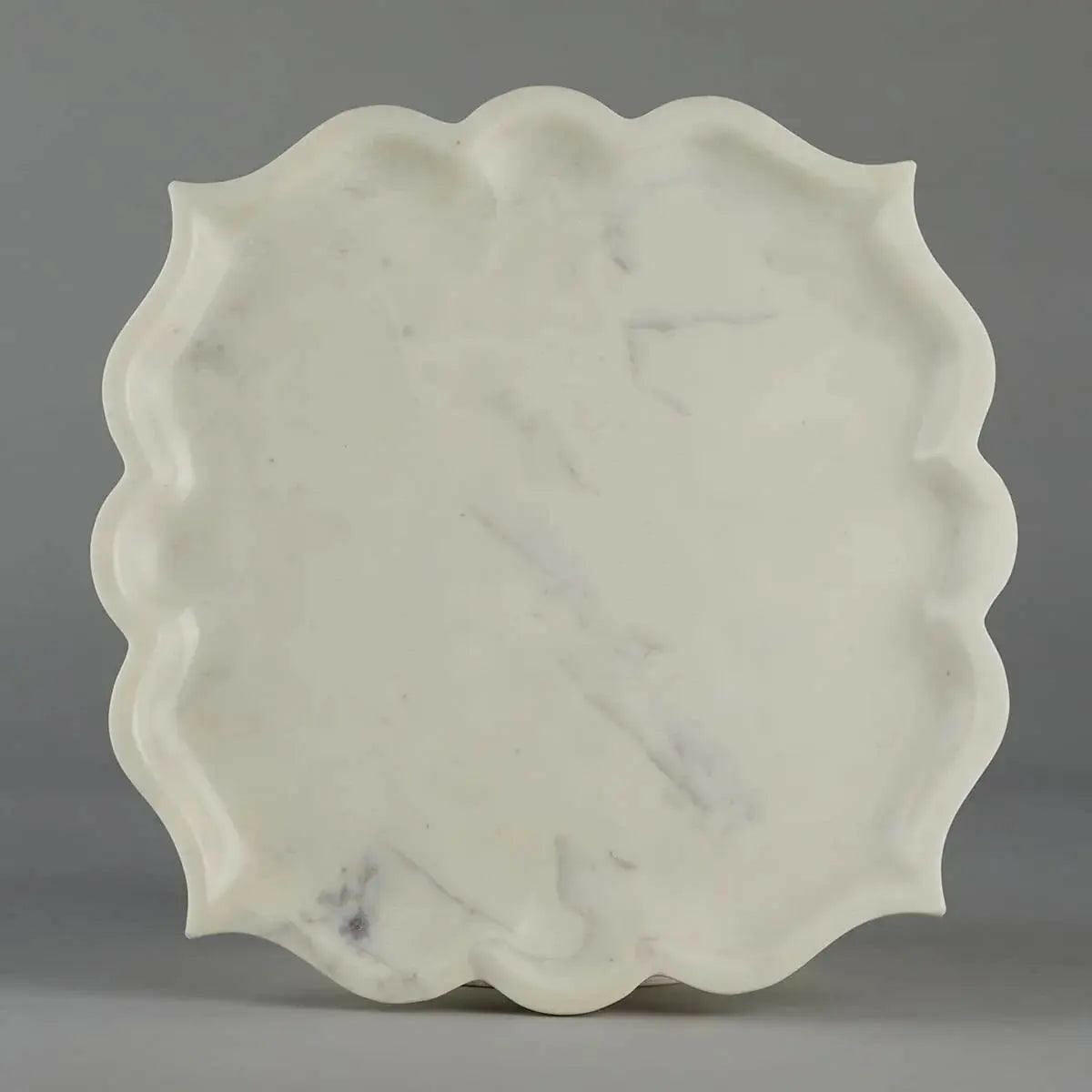 White Marble Dining Platter Maroc.