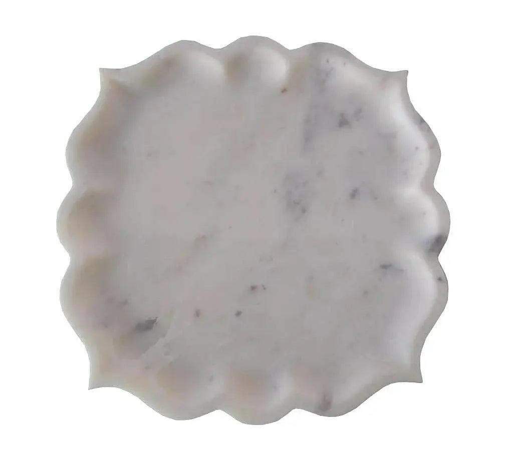 White Marble Dining Platter Maroc.