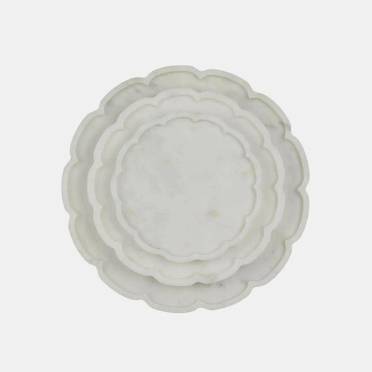 White Marble Platter Princess  - Artifact Stonex.