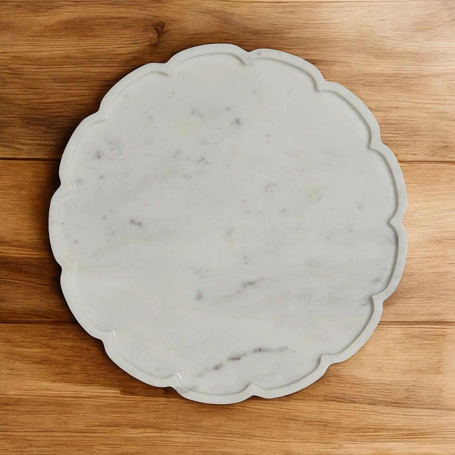 White Marble Platter Princess  - Artifact Stonex.