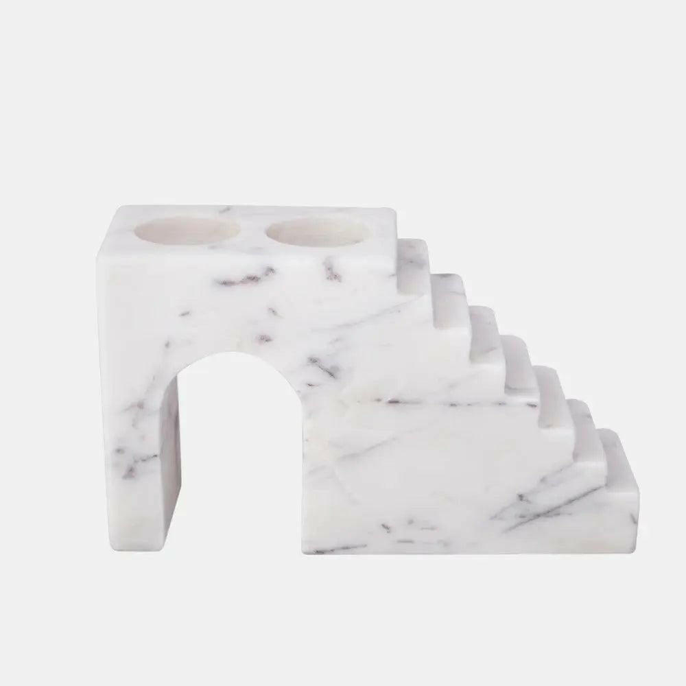 Marble Candle Holder, Stairs Design.