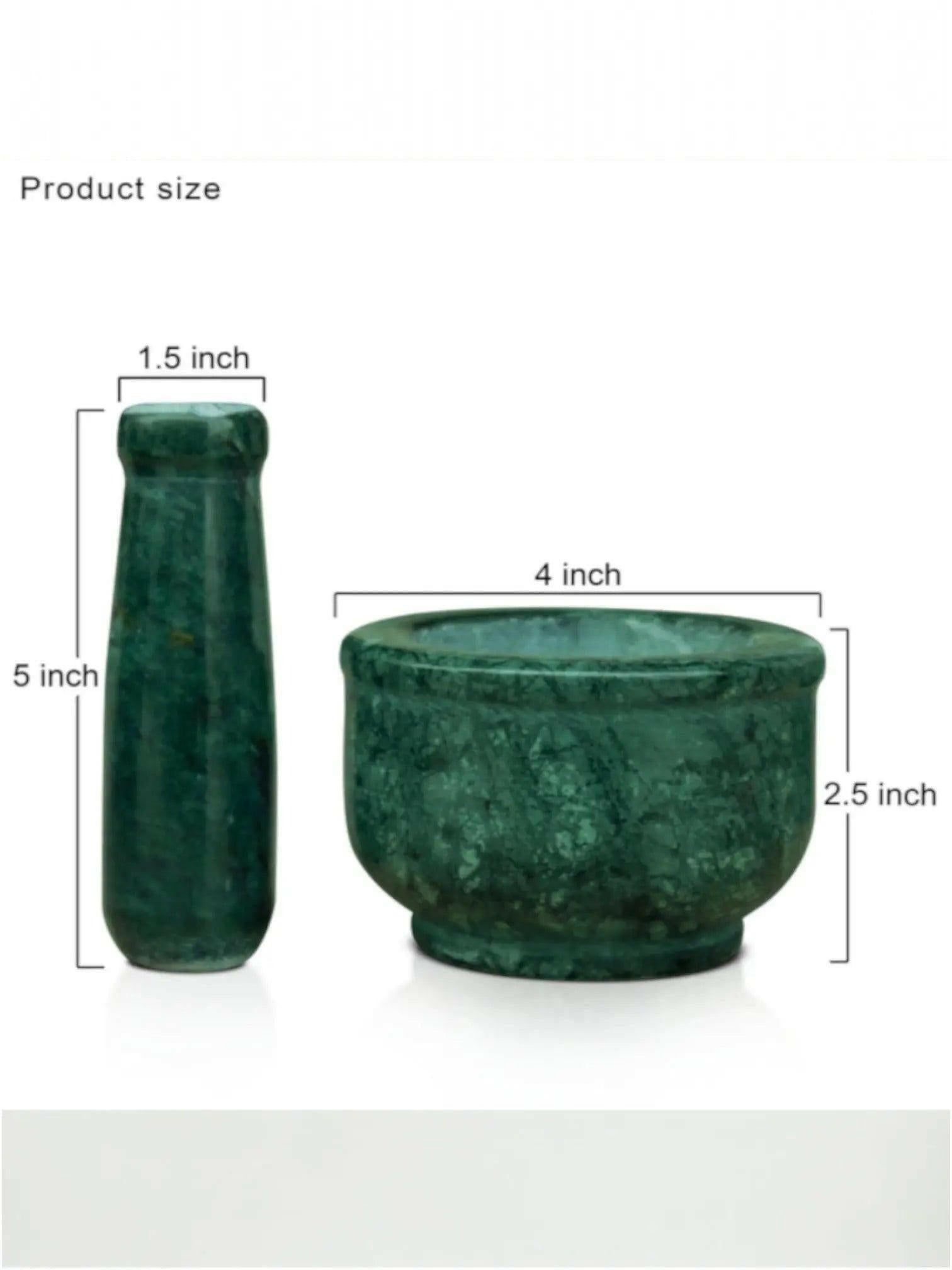 Black Marble Okhli Mortar and Pestle Set.