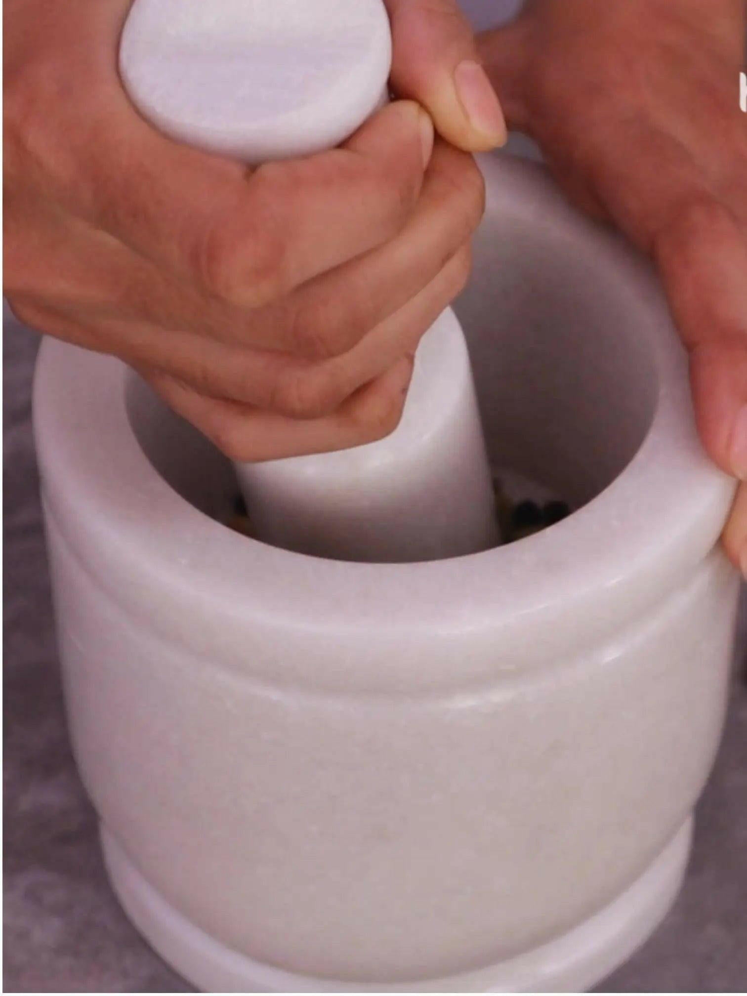 White Marble Mortar and Pestle.